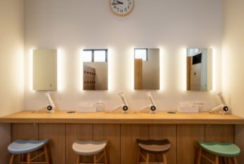 女性専用スペースがある清潔な脱衣所