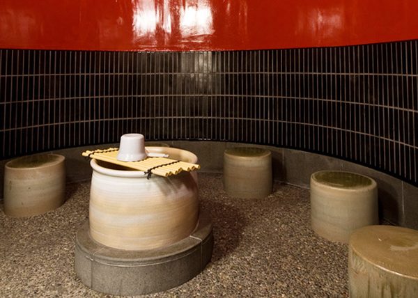 陽だまりの湯の薬草蒸炉サウナ内観