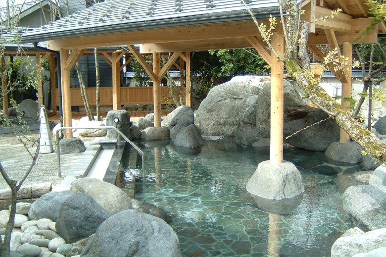 露天風呂 岩風呂風景