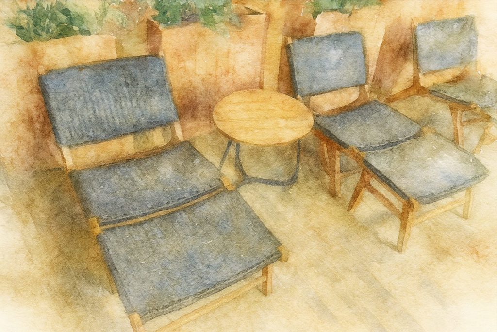 湯上がり休憩イスで整うリラックスタイム