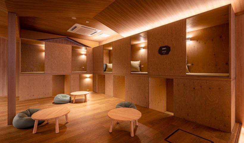 北欧の“家”のような休憩室